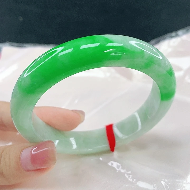 翡翠未镶嵌手镯圈55.5，34052