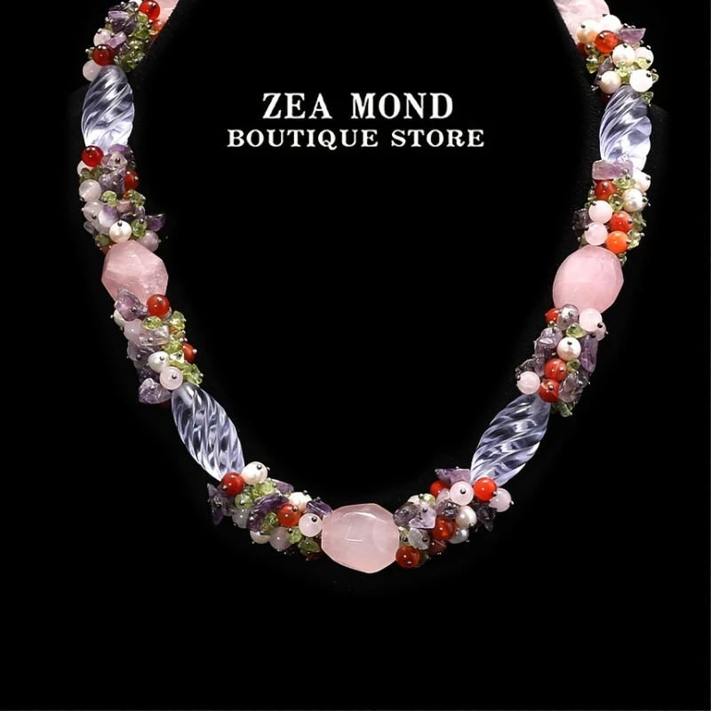 铜合金琉璃项链 ZEA MOND国风手工设计款女士项链HL-ZH-6