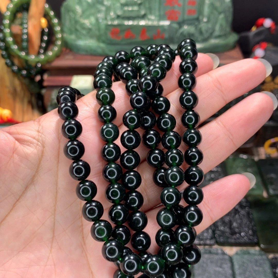 奔****泰山玉精品珠子手链