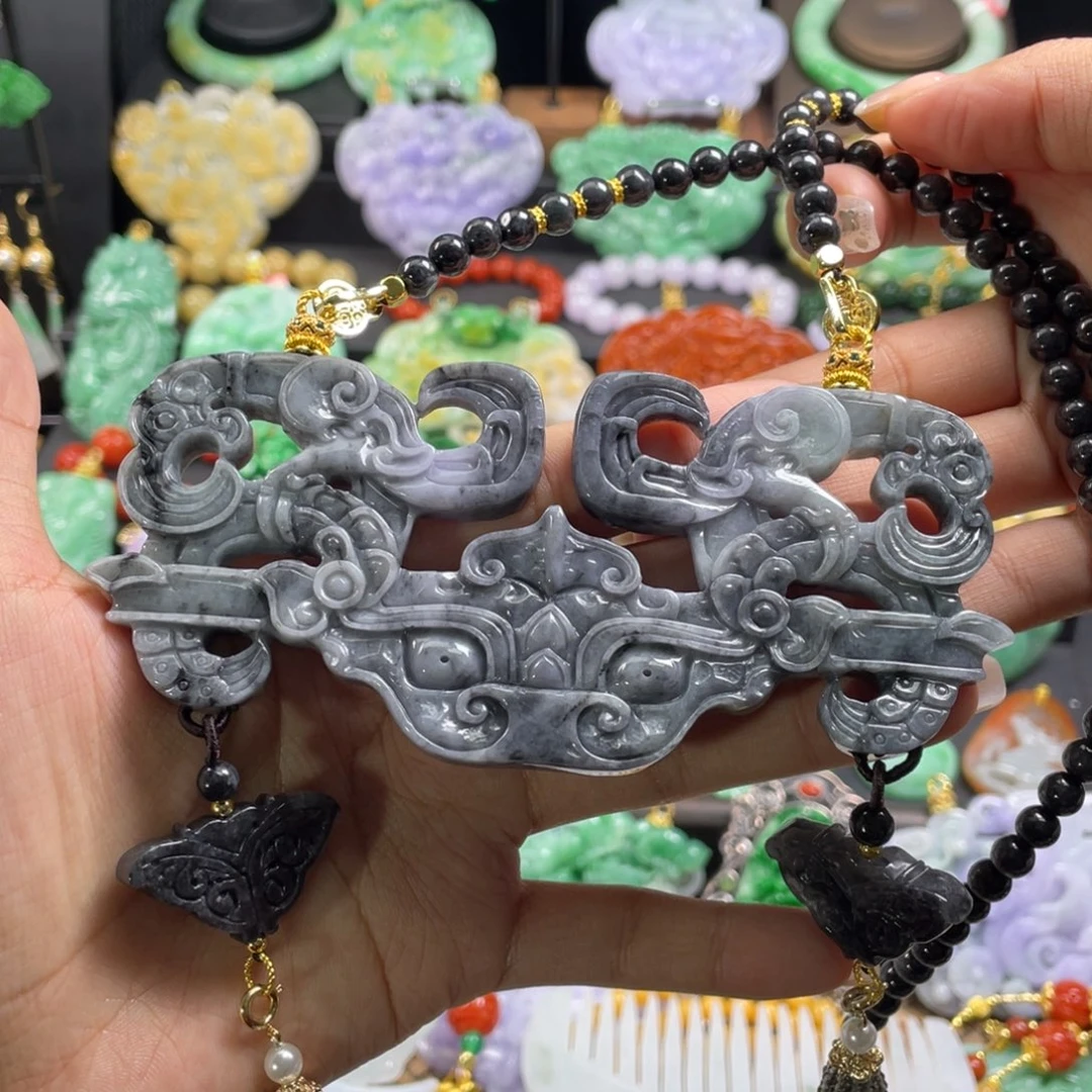 翡翠未镶嵌颈饰代编织