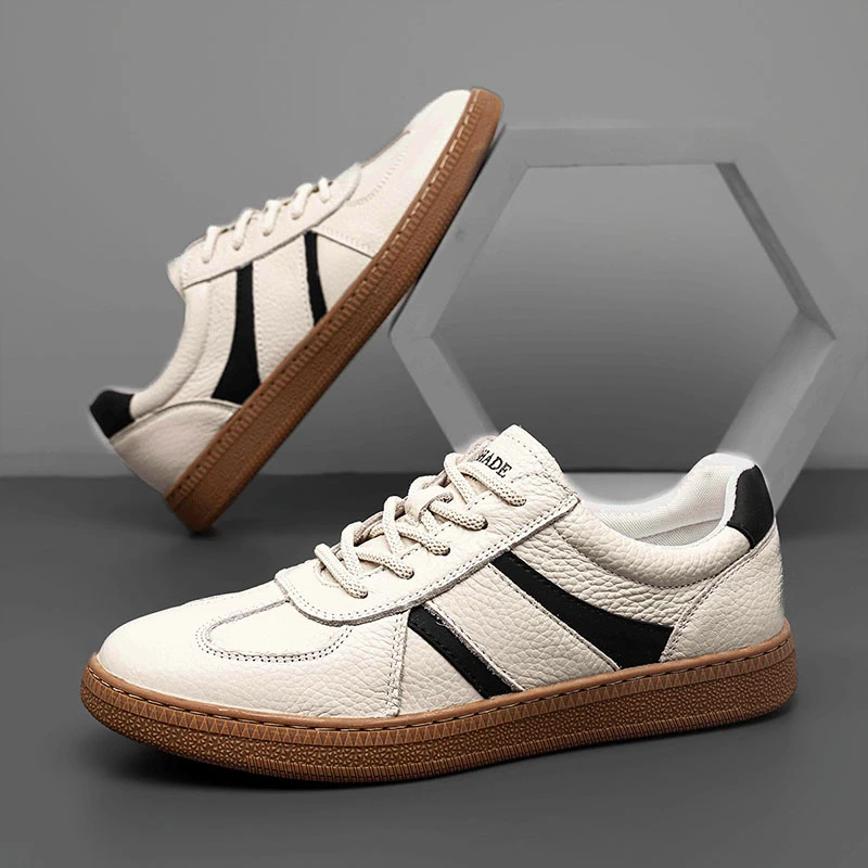 【头层牛皮】男士真皮透气休闲秋季男士耐磨牛津软底黑色爆款德训鞋