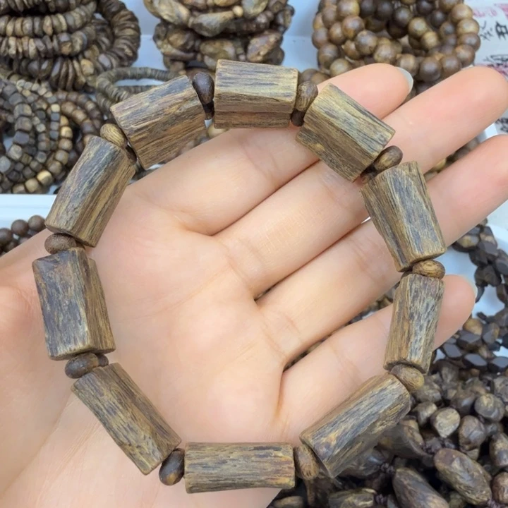 沉香手串沉香绿奇楠手牌珠高油23