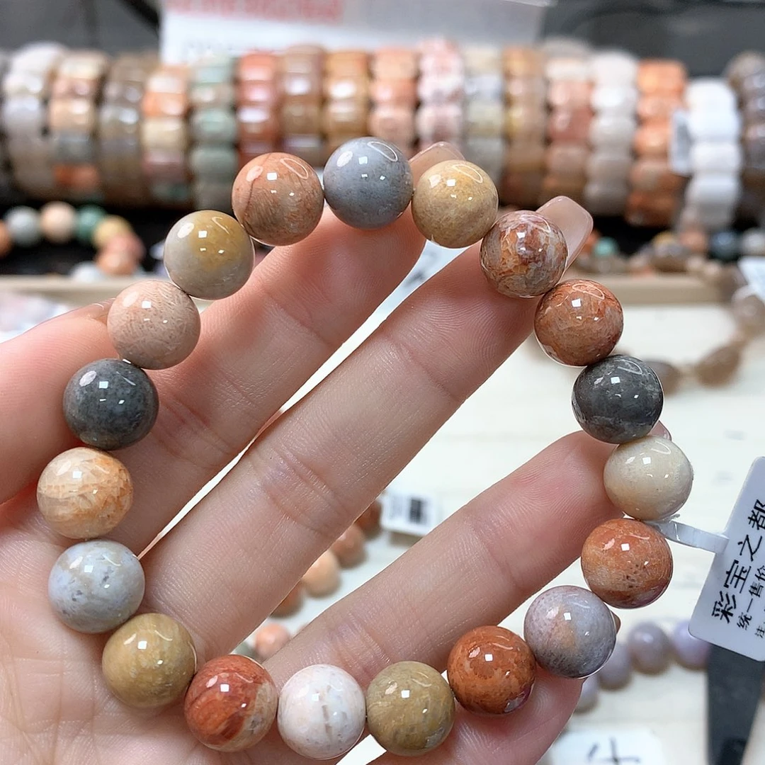 硅化珊瑚（珊瑚玉）手链未镶嵌荆*舞734