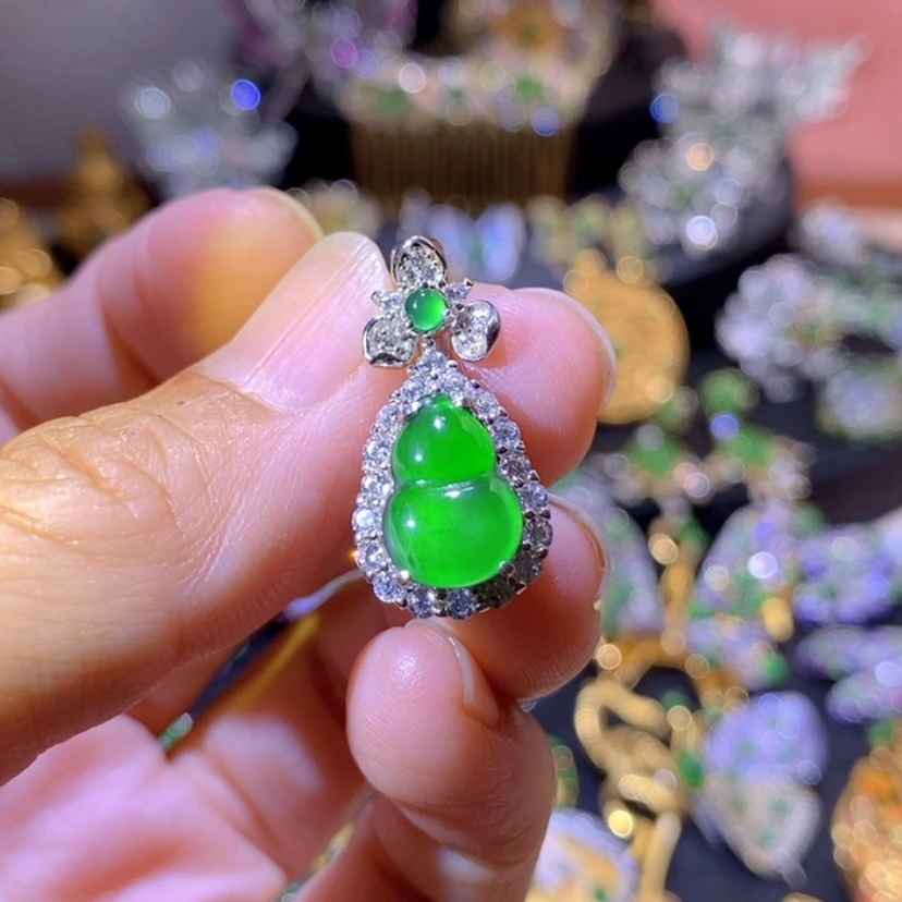 【闪购商品】银S925镶嵌挂件翡翠