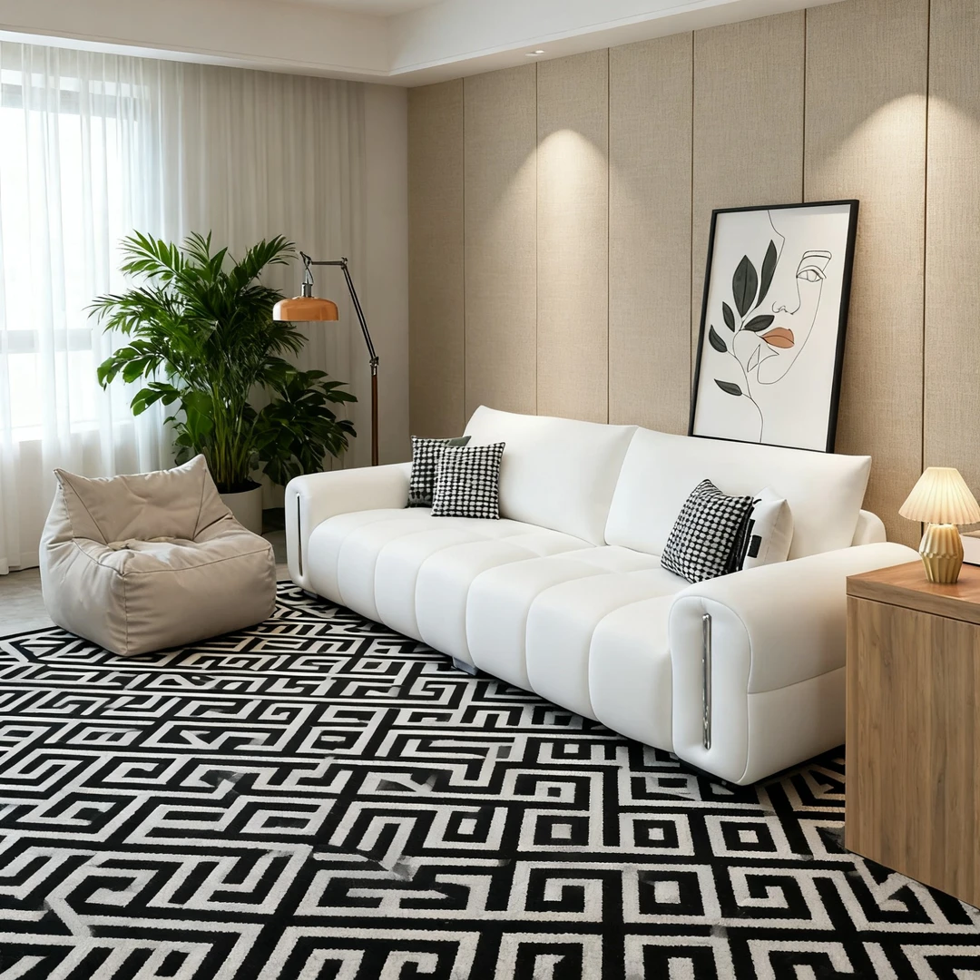 棉花糖沙发法式泡芙客厅小户型雪尼尔奶油风布艺现代简约直排沙发