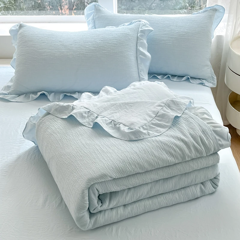 凉感夏凉被夏季空调被夏被单人学生宿舍机洗被子夏天款四件套被芯