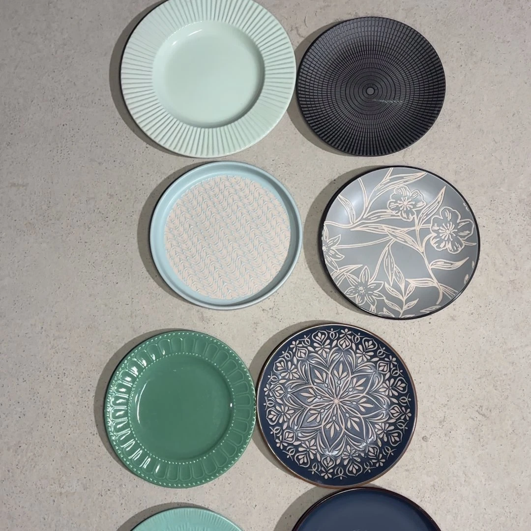 点***滴直播特惠八寸浅盘八支装微瑕