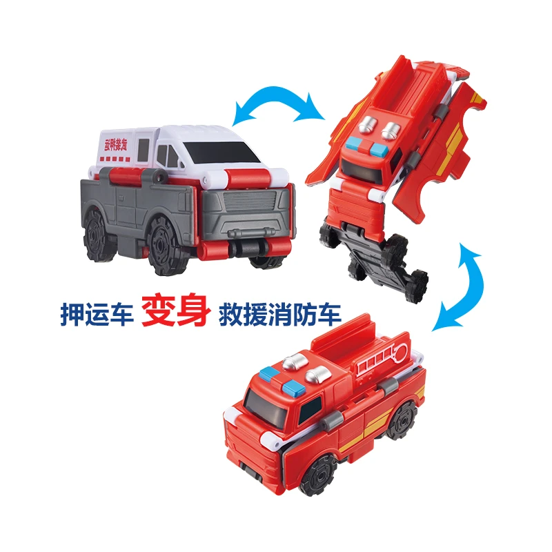 超级飞侠  反转变形玩具车反反车4支装（海外版）（EU463875-A）