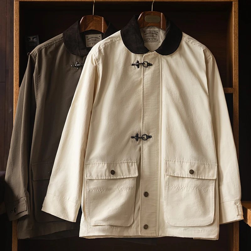 古叔的着「古着重生」复古工装夹克短款风衣外套男秋冬消防员大衣