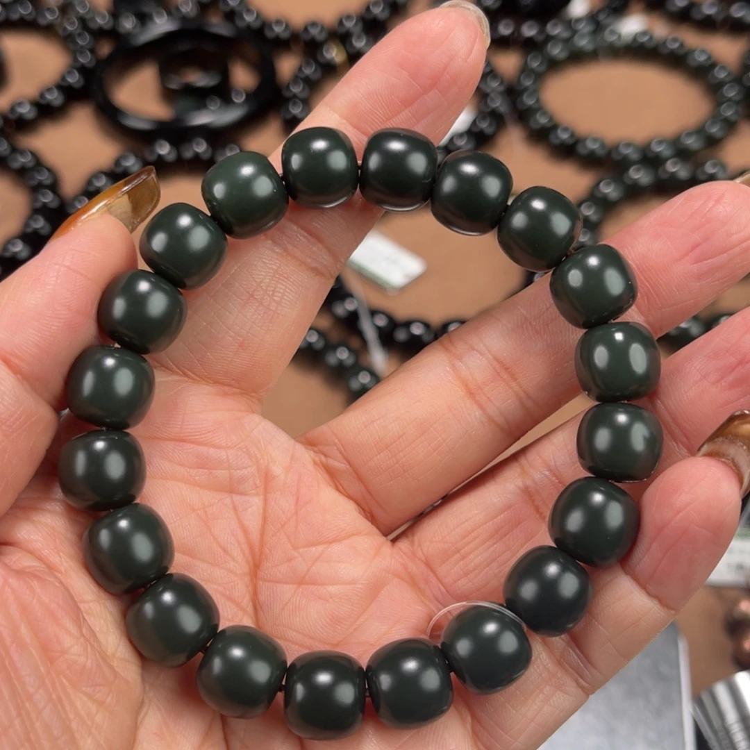 简***点和田玉未镶嵌手串11柔光