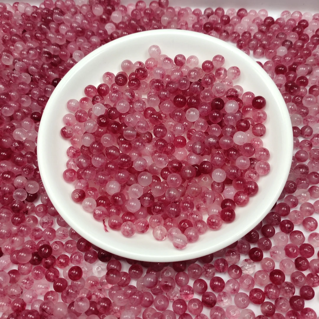 散珠W3276卢比莱粉碧玺6MM*30颗