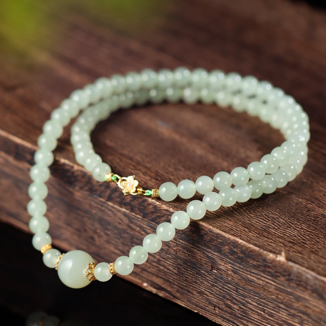 白玉世家晴水项链春日上新礼物和田玉玉石项链设计女款附证书