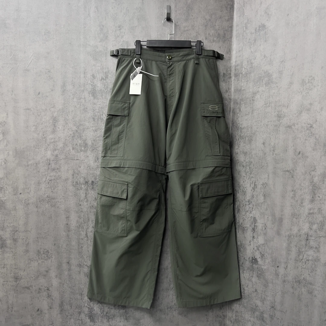 未使用 Balenciaga/巴黎世家 24刺绣Logo可拆工装裤/10134/M可调