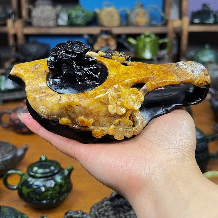 茶空间天然石料梅花玉福利巴*斯