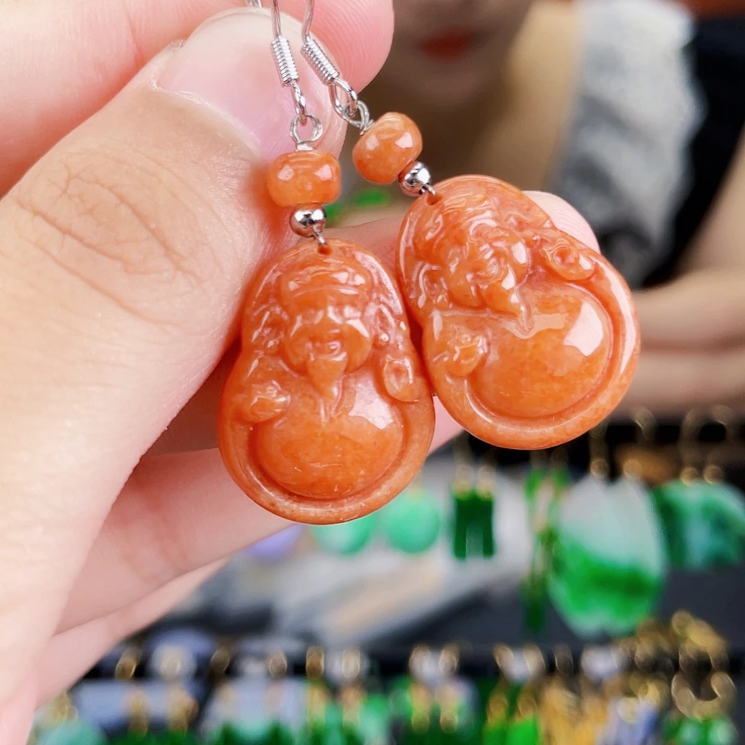 翡翠未镶嵌耳饰饰品