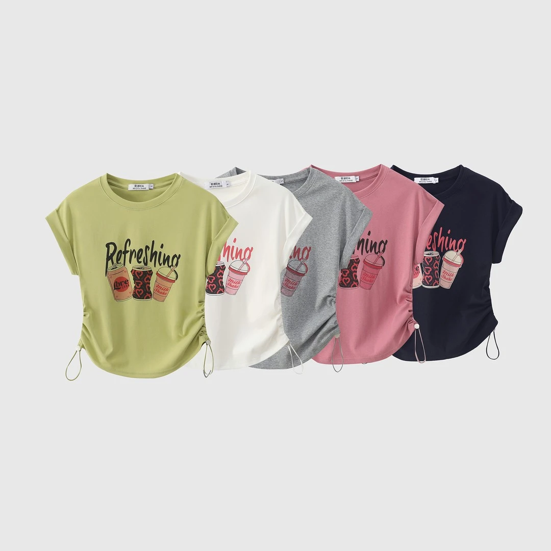 2025夏季新款美式字母T恤短袖上衣显瘦洋气时尚印花韩版ins