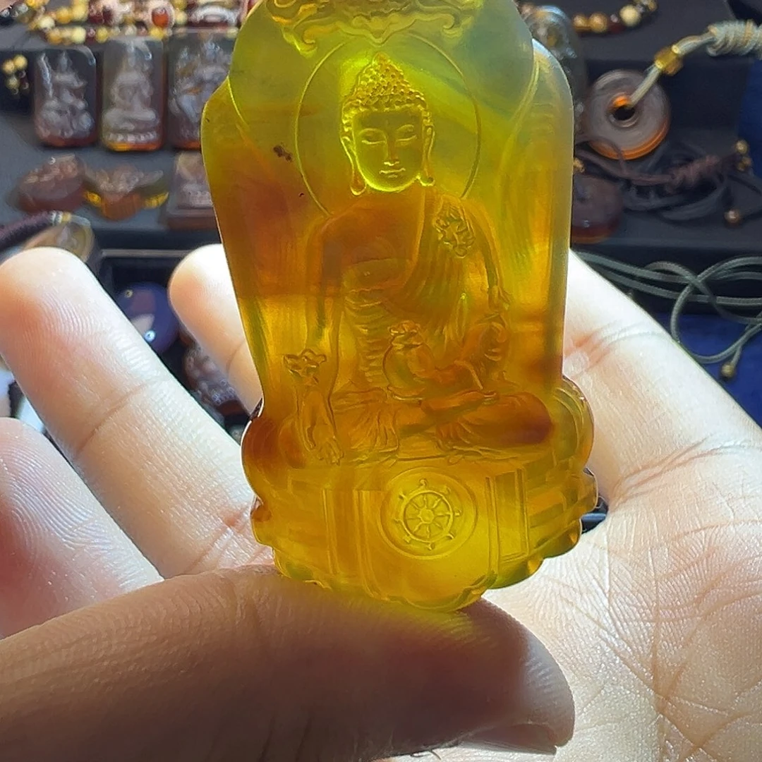 琥珀未镶嵌裸石佛像