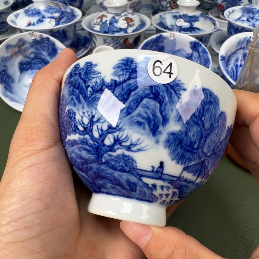 景德镇纯手工纯手绘茶具木木64