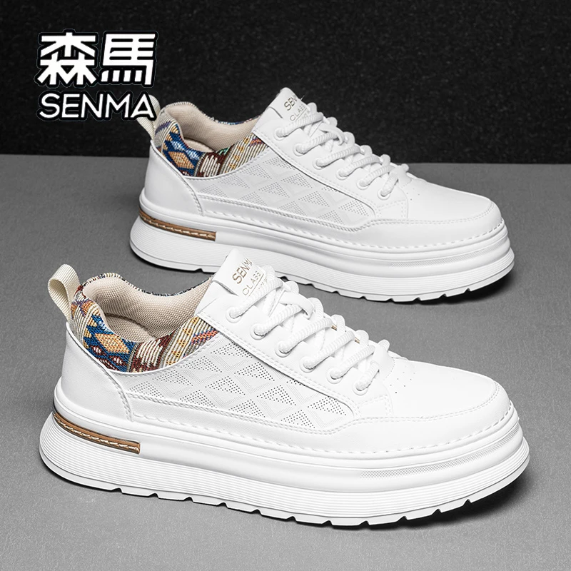 SENMA/森马男鞋秋季潮流百搭休闲韩版校园小白鞋男士厚底运动潮鞋
