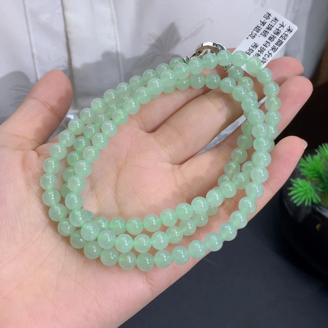 翡翠未镶嵌手串卡6.0冰润胶晴底