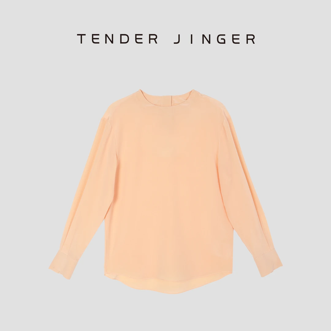 Tender Jinger【黑标】圆领设计感桑蚕丝衬衫T52JMJ80854
