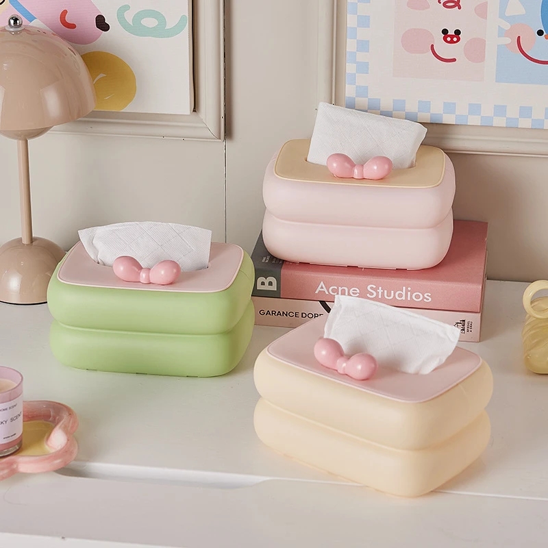 粉嫩多巴胺纸巾盒客厅茶几创意桌面抽纸盒餐巾纸盒高颜值家居摆件