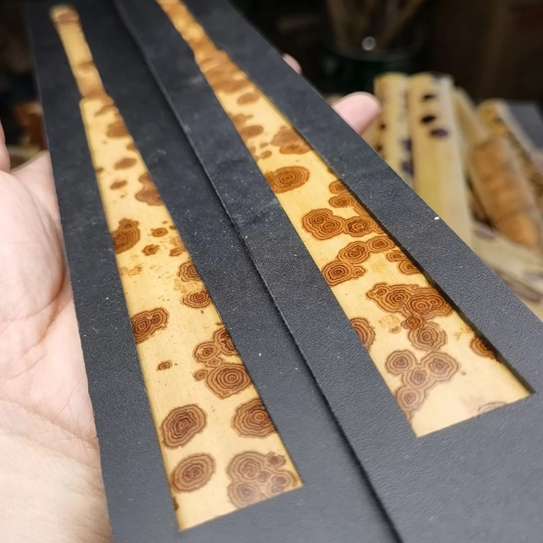 扇子高清螺纹花绿春扇料