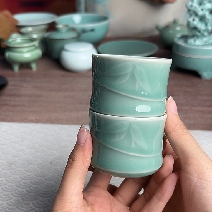龙泉云间青瓷小米茶器