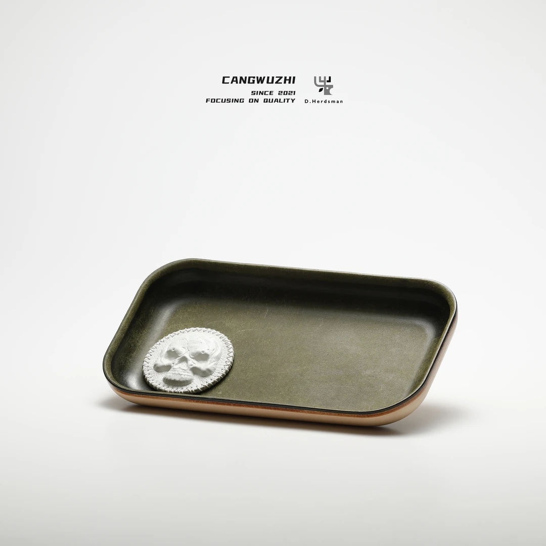 【藏物志】丁牧仁 -苔绿+白色骷髅