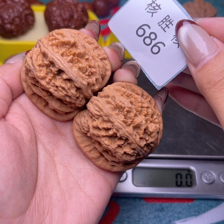 文玩核桃把件粗筋44.686