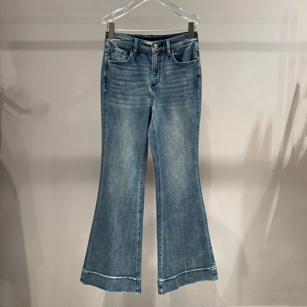 春霞款修身显瘦微喇牛仔裤HX1301