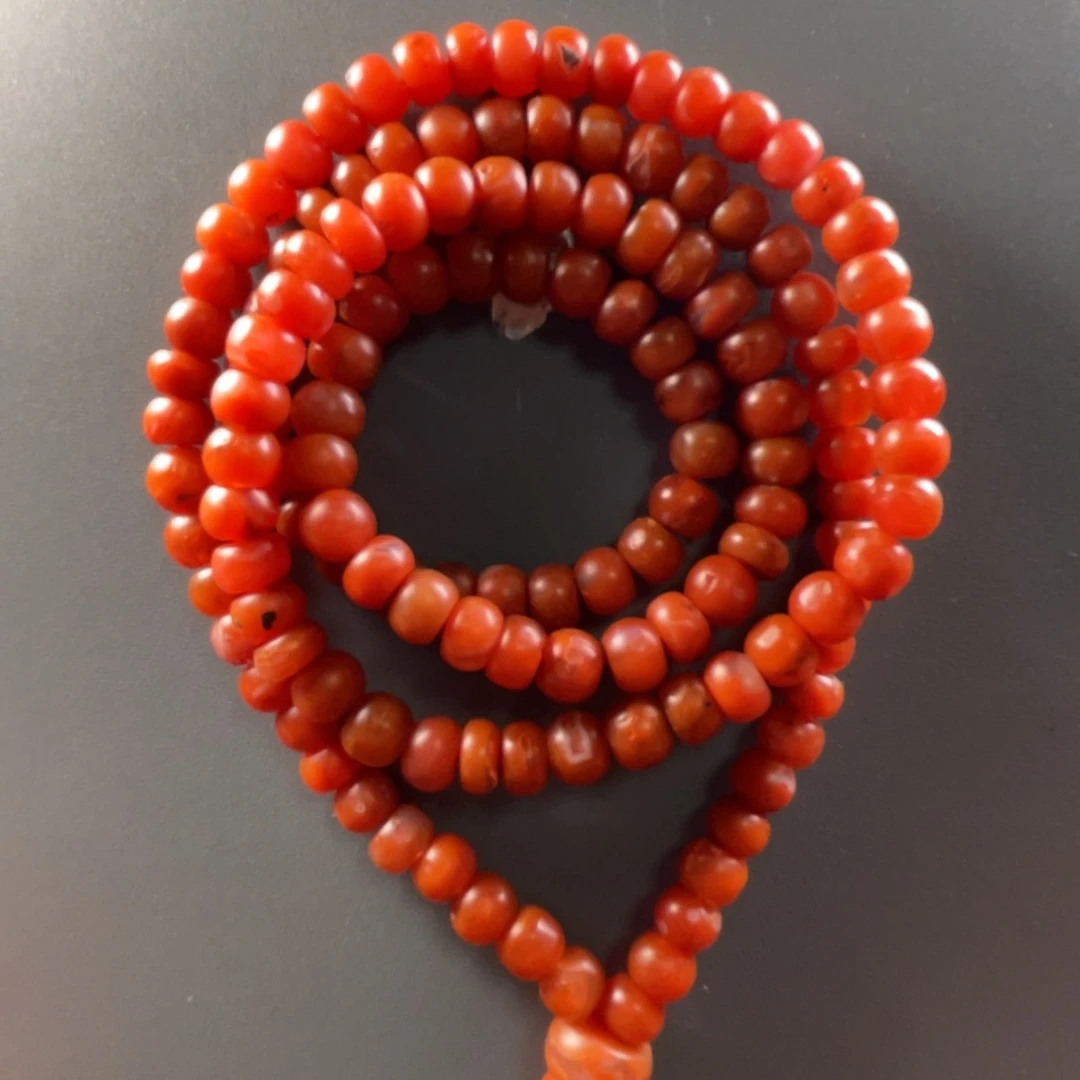 南红玛瑙保山天然原矿杨柳茶花岭鼓珠多圈手链未镶嵌