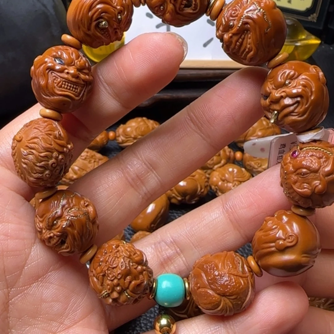 【闪购商品】橄榄核手串火眼金睛恶僧