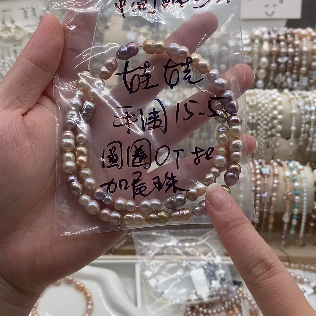 淡水珍珠手绳银S925镶嵌