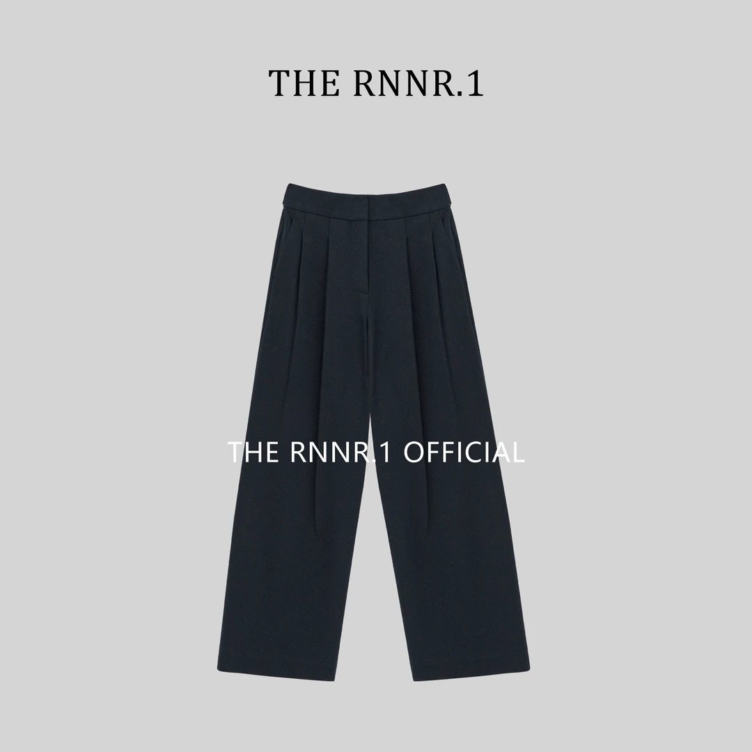 THE RNNR.1[可机洗] 极简老钱 一条过冬 秋冬双褶100%澳毛 直筒裤