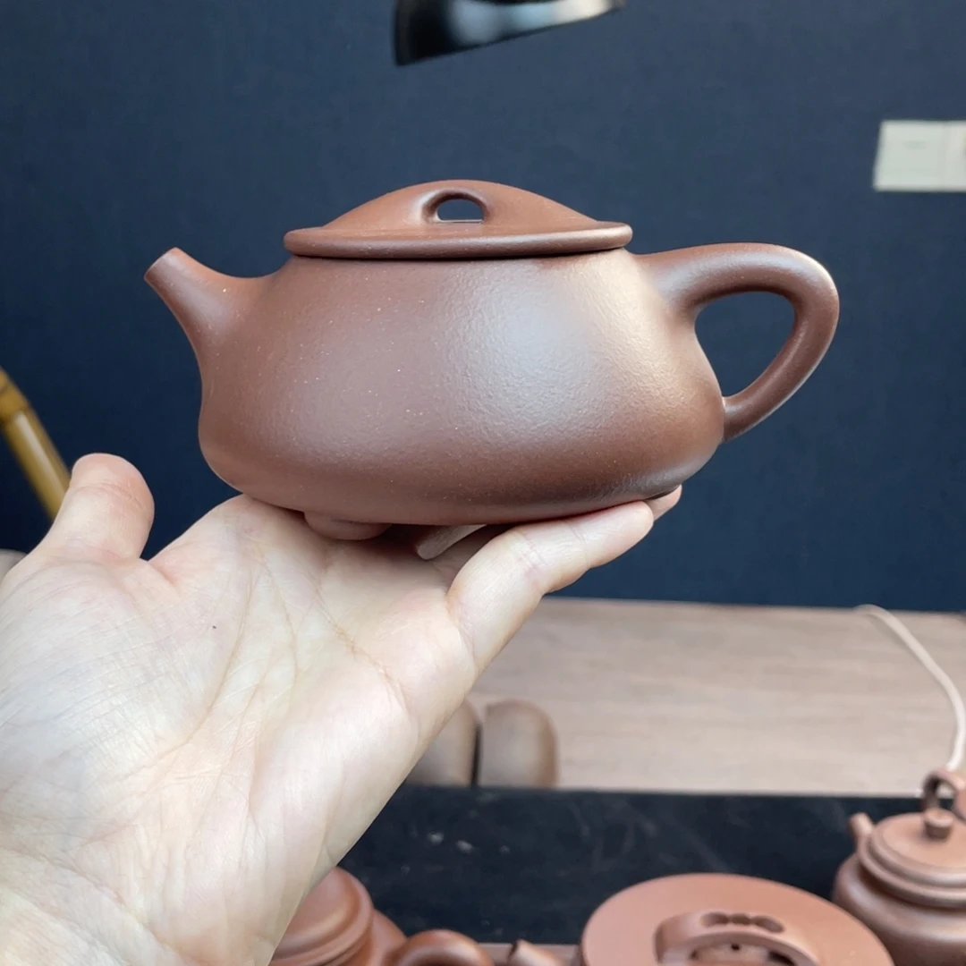 紫砂茶壶全手工底槽清景舟石瓢320cc