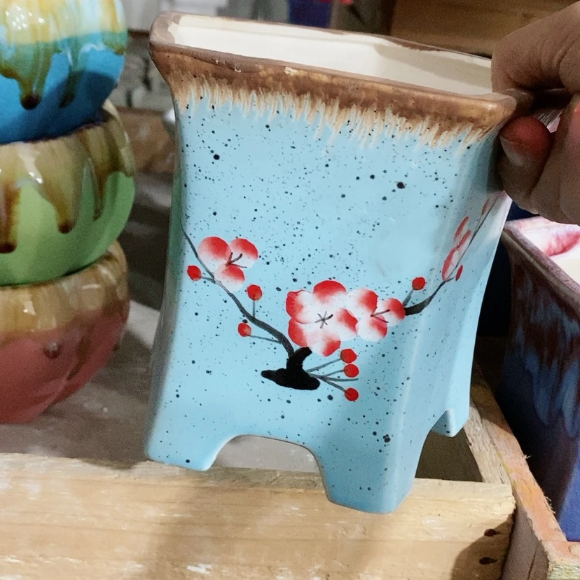 【闪购商品】红陶陶瓷花盆，多肉花盆