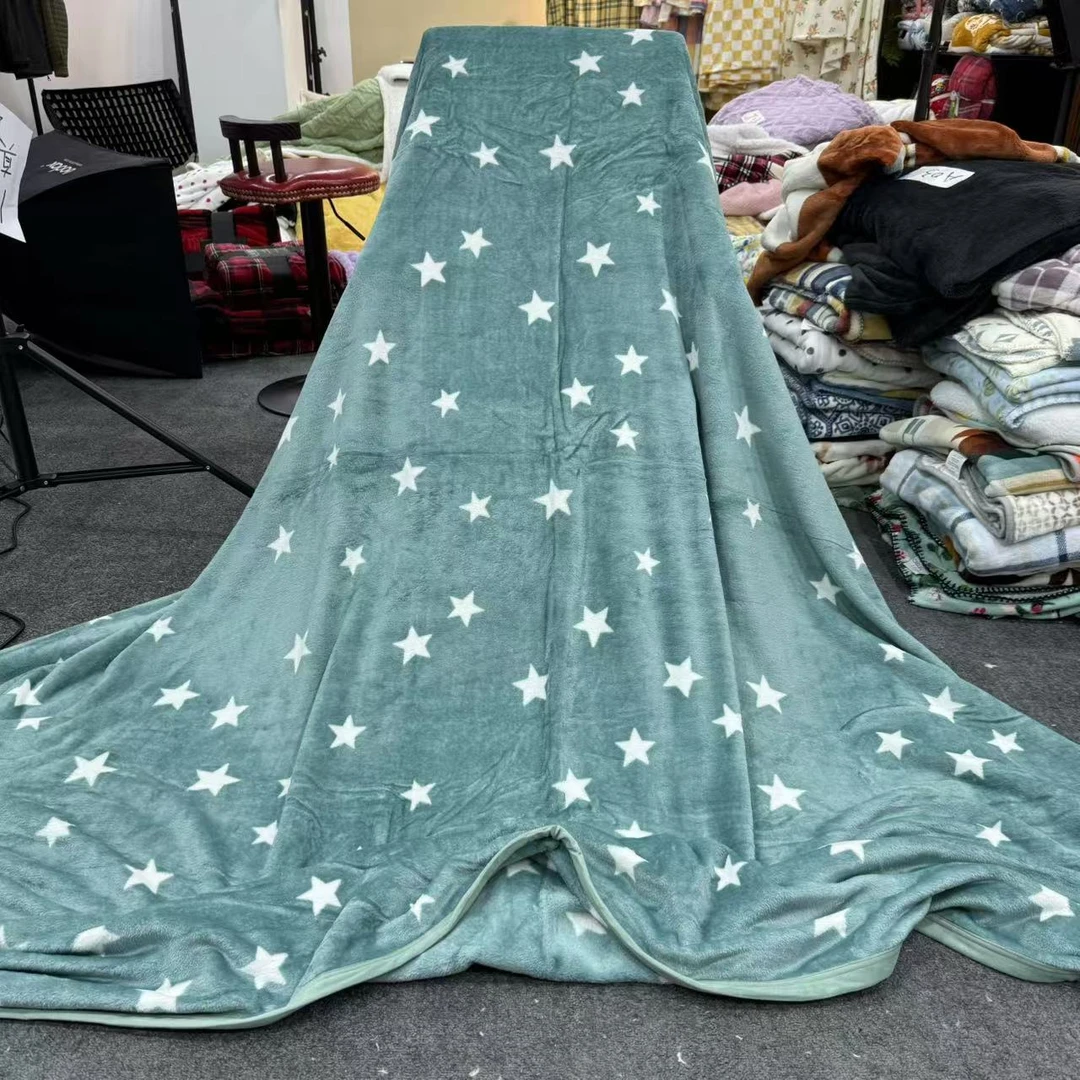 A16（200 230cm)保暖毯子加绒毛毯铺床午睡盖被珊瑚绒毯法兰绒加