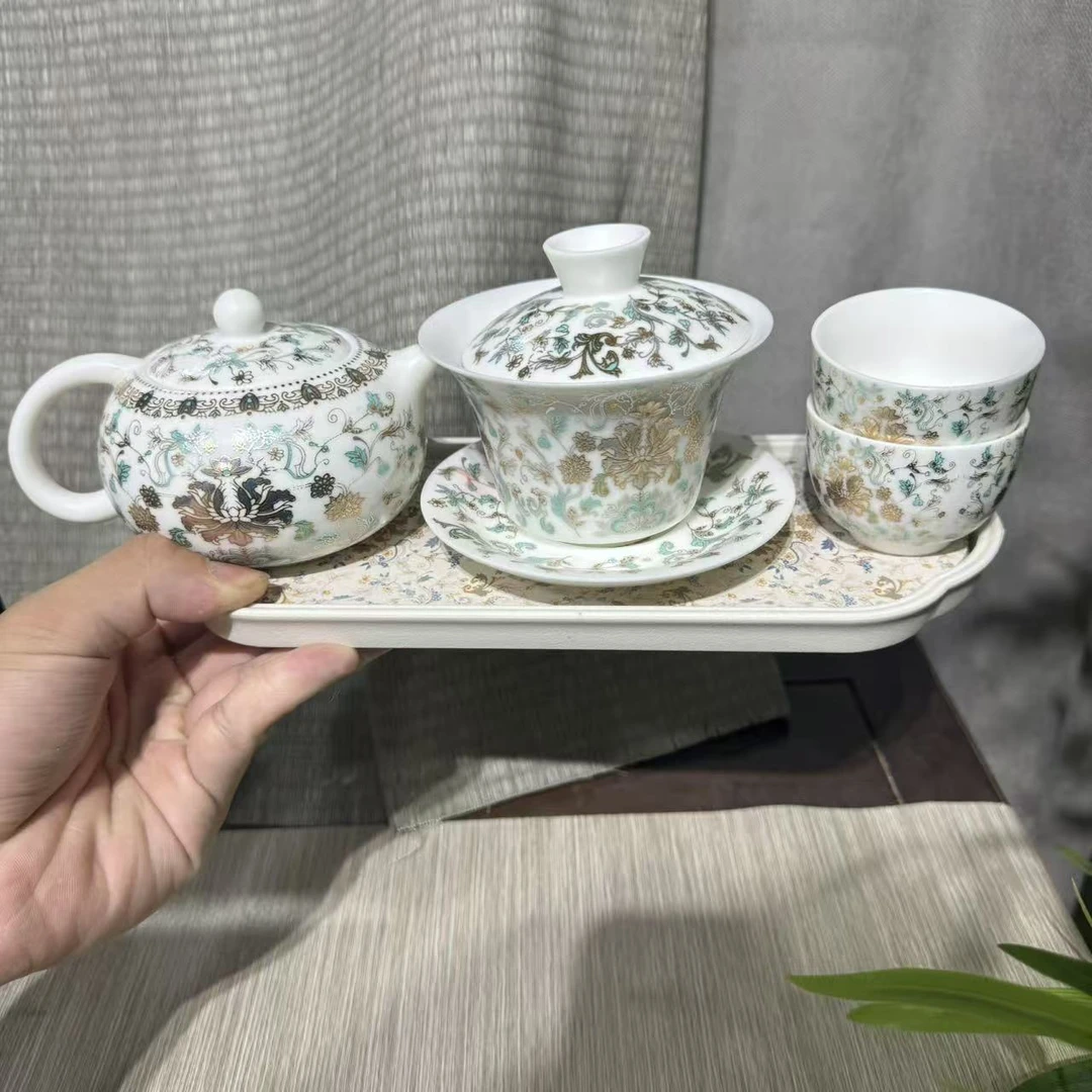 【中国邮政专属链接】白瓷茶具套组青花mc157