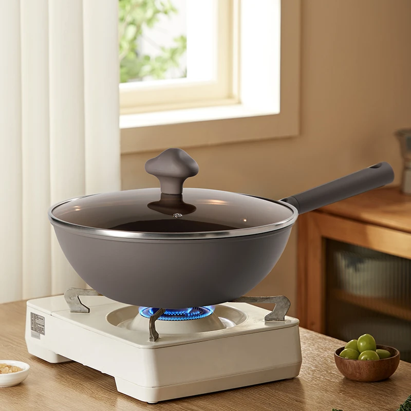 神田 0涂层不粘炒锅云朵锅30cm/32cm 落栗棕