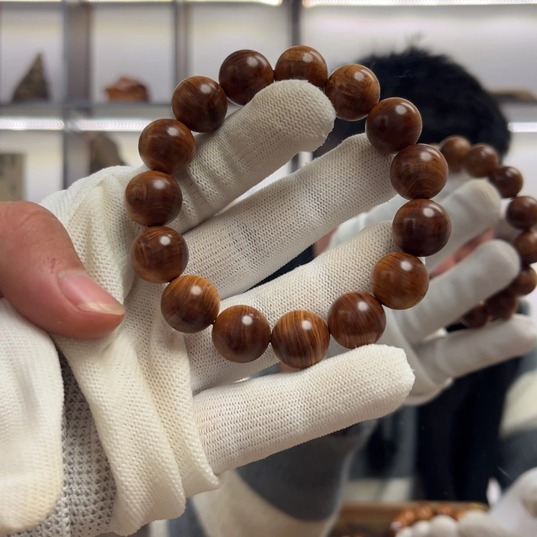 柏木（崖柏）手串/手链15干黑油金丝蚂蚁腿药香味泥膏香料