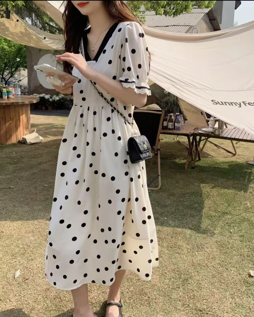 【轻奢•Y叙】NN625--时尚女装连衣裙气质宽松法式减龄中长款