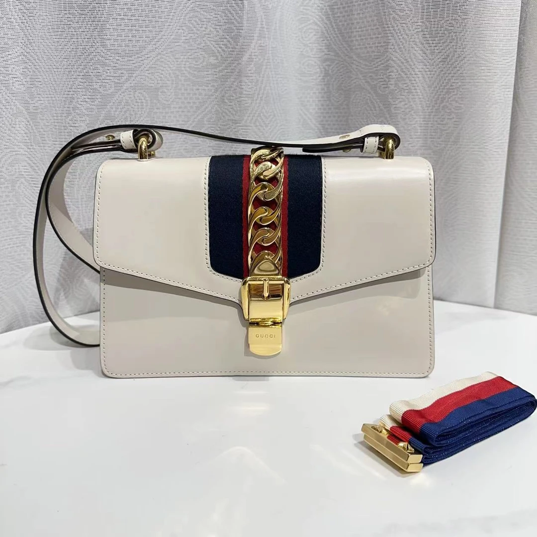 95新 GUCCI/古驰 7姐专场/白色中号 塞尔维亚