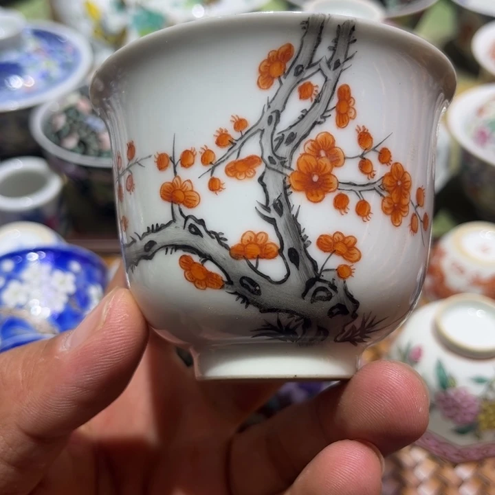 纯手绘精品盖碗杯