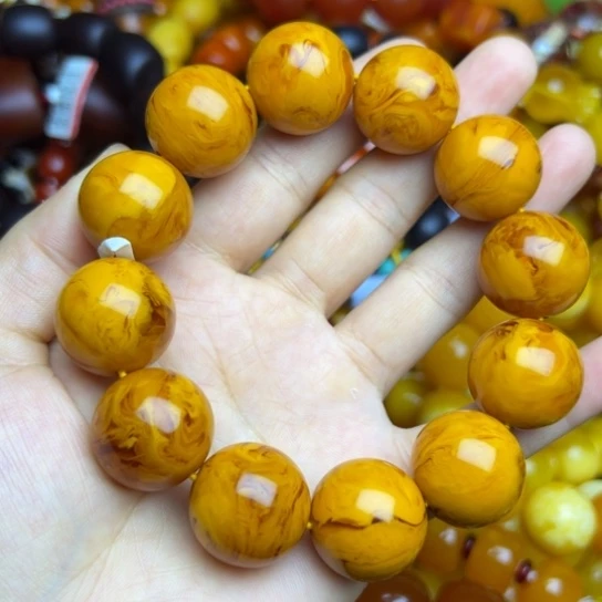 琥珀未镶嵌手链蜜蜡