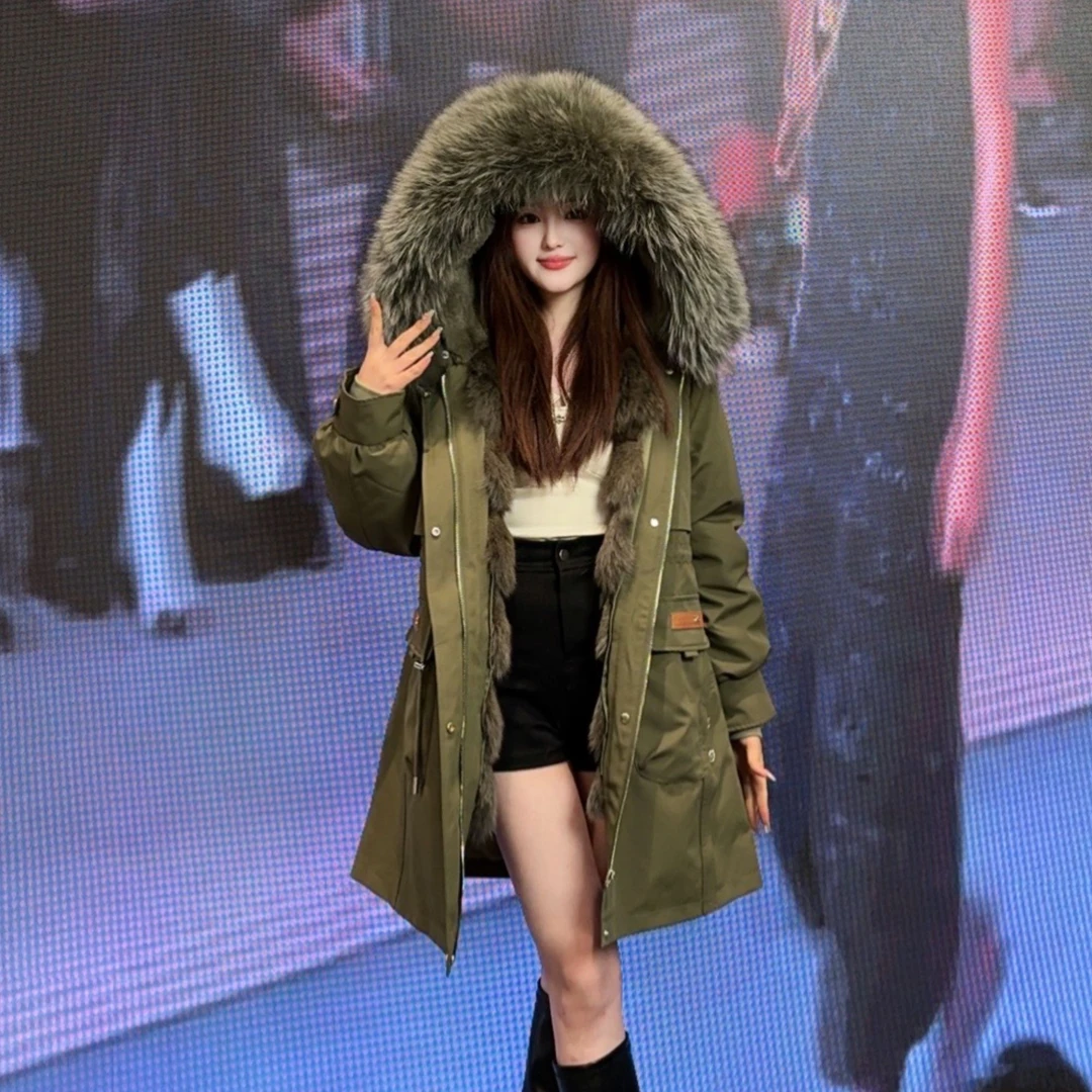 【北极之光】新款时尚休闲可拆卸大毛领派克服