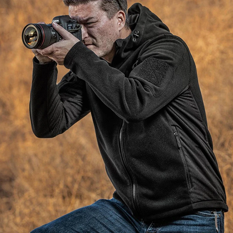 美国Condor子午线抓绒衣连帽开衫内胆保暖摇粒绒春秋男外套夹克