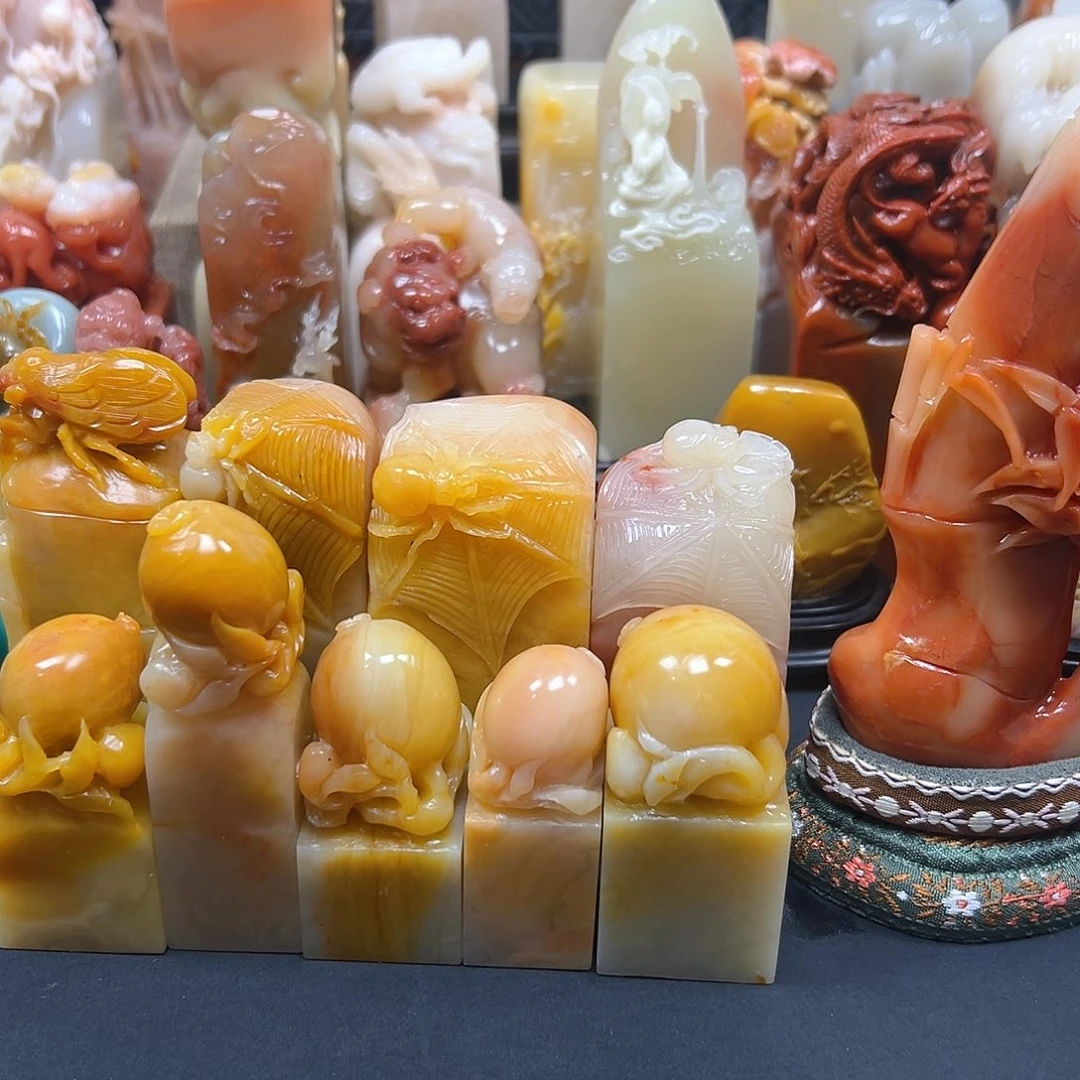 寿山石印章雕和工艺