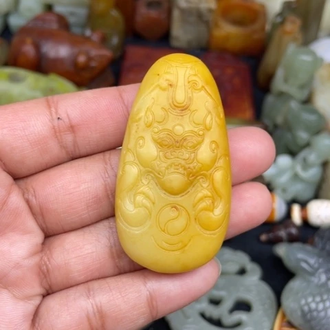 和田玉未镶嵌颈饰35