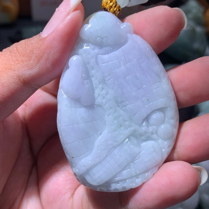 翡翠未镶嵌颈饰保真天然翡翠a货